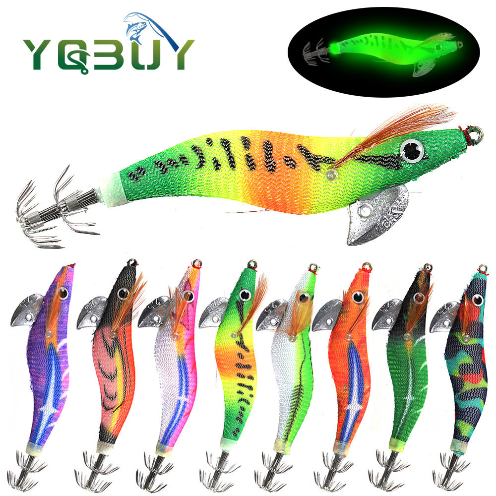 路亚假通体夜光海钓鱿鱼台钓饵