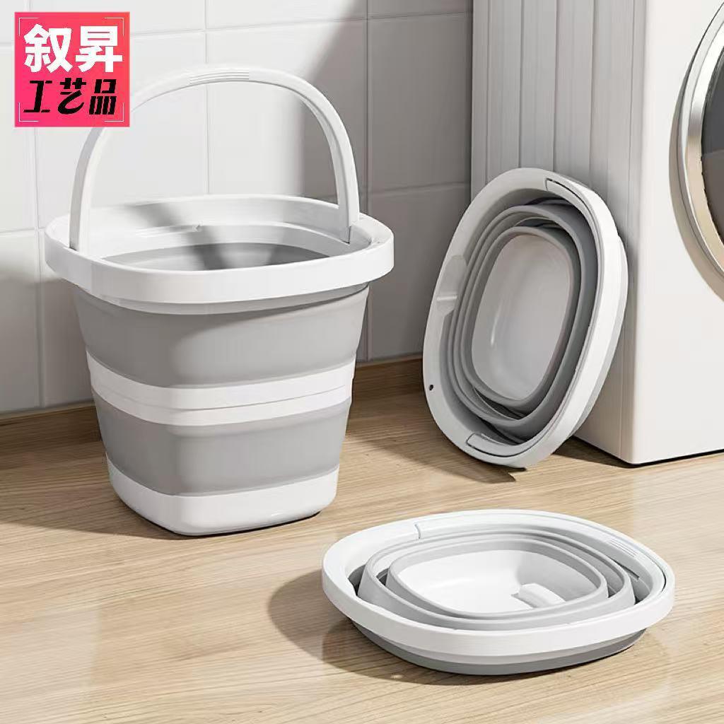 折叠水桶家用学生宿舍大号便携户外钓鱼桶跨境房家用加厚泡脚桶