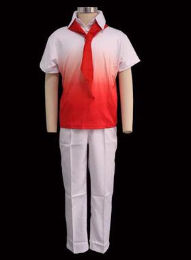 正品中小学生儿童红P领巾唱表演服装、合童心、arty传承舞蹈诗歌