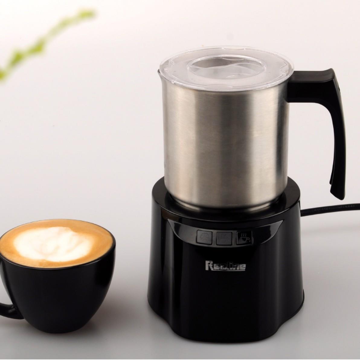 电动打奶泡器咖啡打泡器家用牛奶搅拌器牛奶加热机不锈钢杯玻璃杯