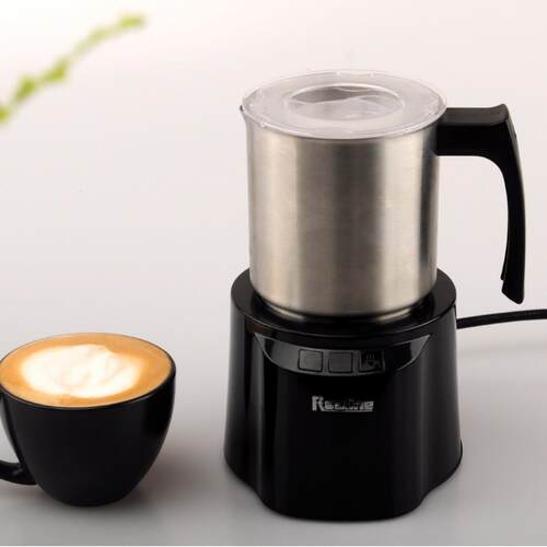 电动打奶泡器咖啡打泡器家用牛奶搅拌器牛奶加热机不锈钢杯玻璃杯