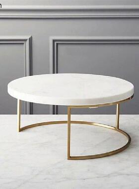 Iron Marble Cake Stand Dessert Tray Dim Sum Plate Display