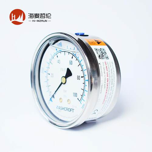 雅斯科ASHCROFT 638008A4G13CP0L100BR#充油 耐震波登管压力表