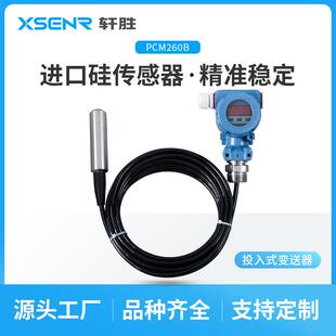 投入式 数显液位变送器 液位变送器4 RS485 传感器 20mA PCM260B