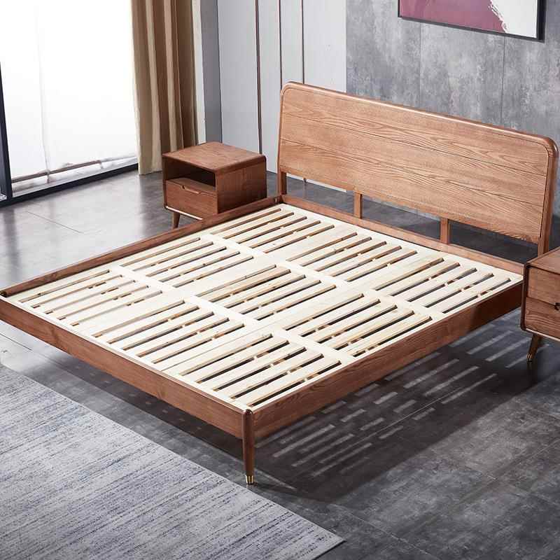 新中实式木床木主卧实木床1米1975租8双人床白蜡实木床出屋床1米5