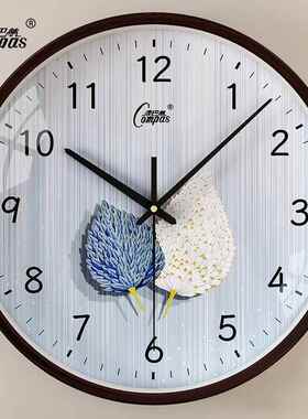 钟挂客厅家用静时墙钟挂上挂钟表卧室音圆形石JYN英钟