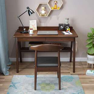 全实木书桌家用学生写字学习桌子简约电脑台式简易小户型北欧书桌