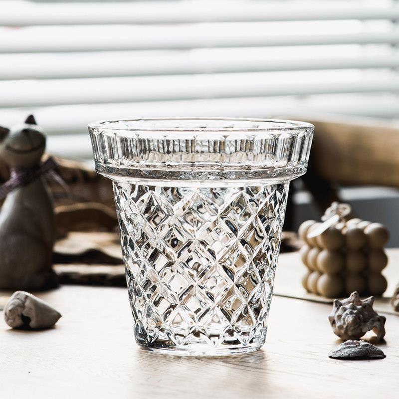郁金香水培玻璃花瓶风信子简约北欧大口径高级感网红餐桌摆件客厅