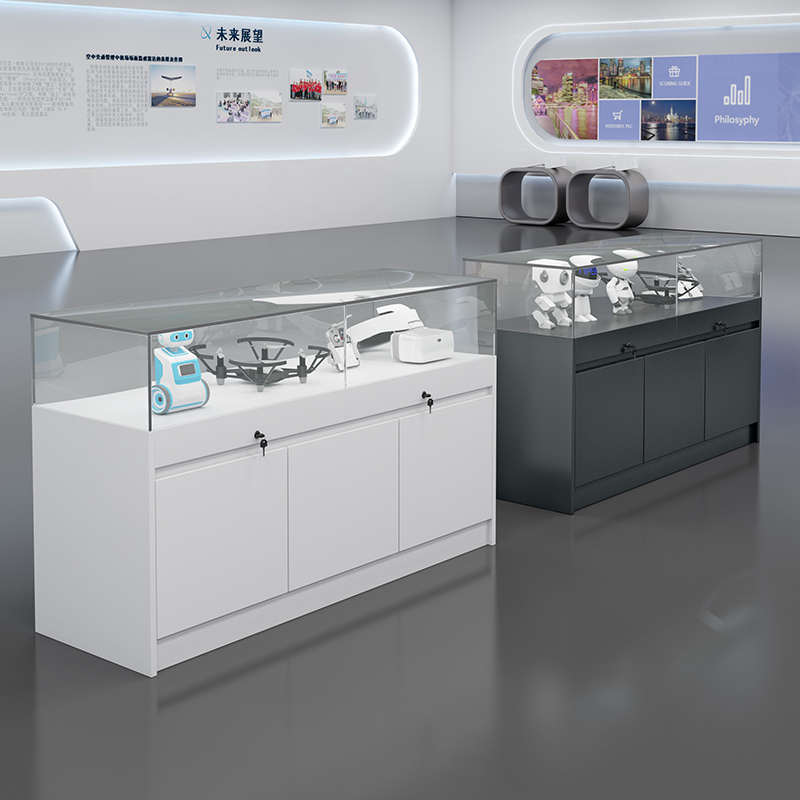 d制商场玻璃柜展示柜珠宝首饰柜台样品展览陈列柜博物馆文物展台