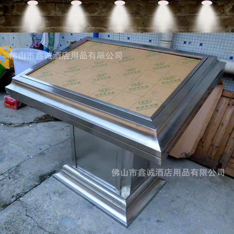 不锈钢沙光面卧式灯箱酒店导视牌索引台楼层平面展示台大号指示牌
