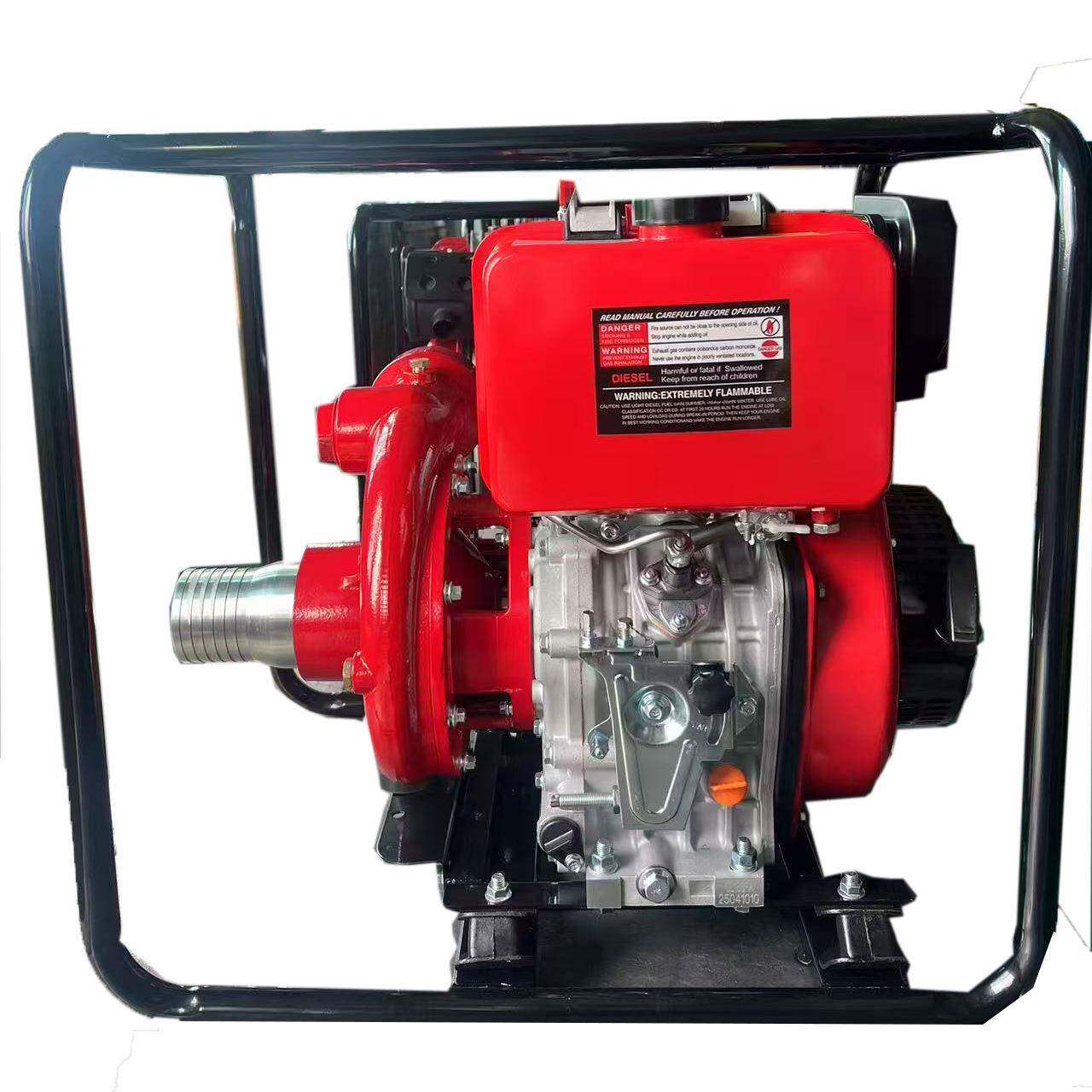 电启动柴油机抽水机大流量离心泵农用灌溉四冲程汽油机抽水泵