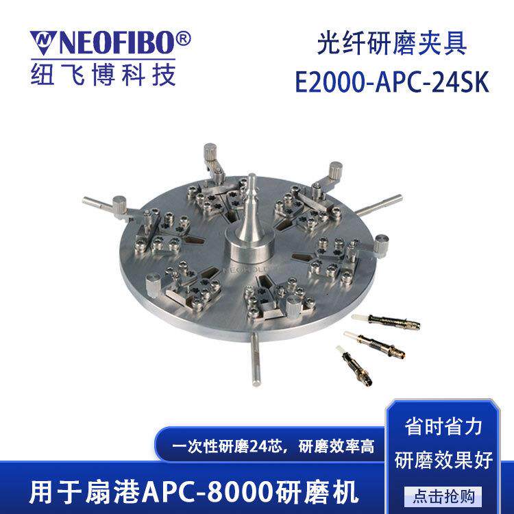 厂家光纤研磨夹具扇港机E2000-APC-24SK光纤插芯快装研磨盘