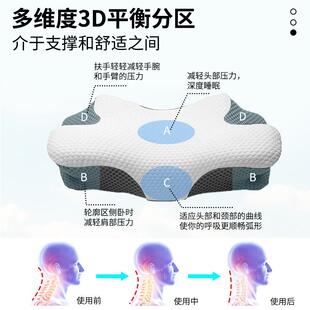 境爆款 记忆棉枕头亚马逊慢回弹跨记鸿运牛角忆枕颈枕形助睡眠异枕