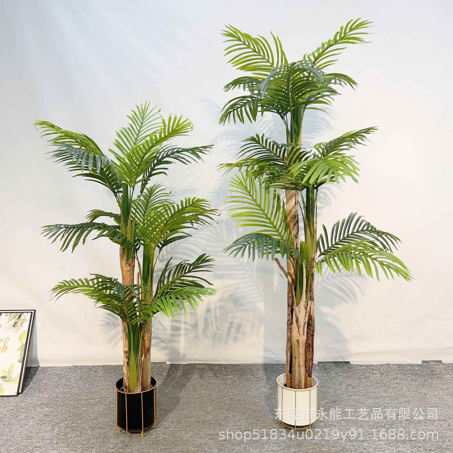 仿真蕉皮葵树植物热带大型植物凤尾葵盆栽散尾葵家居客厅装饰假树