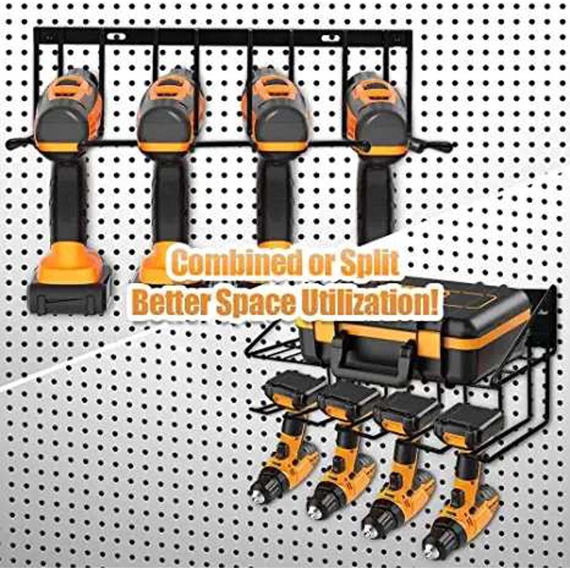 电动工具储物架手持电钻置物架重型浮动黑色工具架Tool shelf