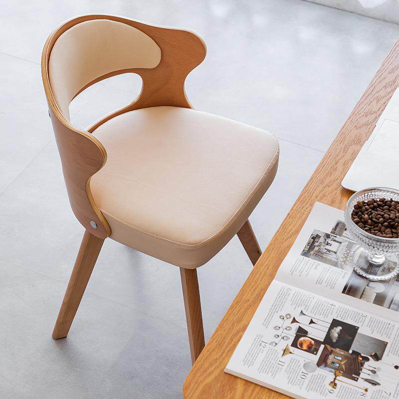 实木家用旋转电脑椅学生书桌椅简约小型小巧写字椅靠背餐椅座椅子