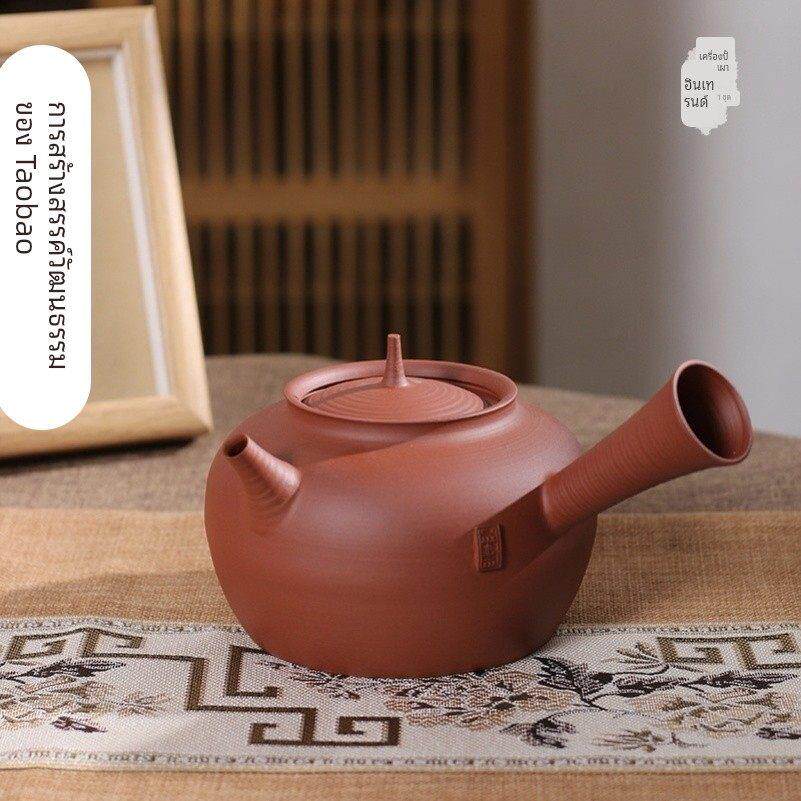 潮州红泥工夫茶手工拉壶砂铫壶陶壶电陶炉炭炉陶瓷茶壶泡煮茶器烧