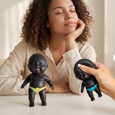 Black Ugly Doll Squishy Toy: A Playful Natasha Figurine with