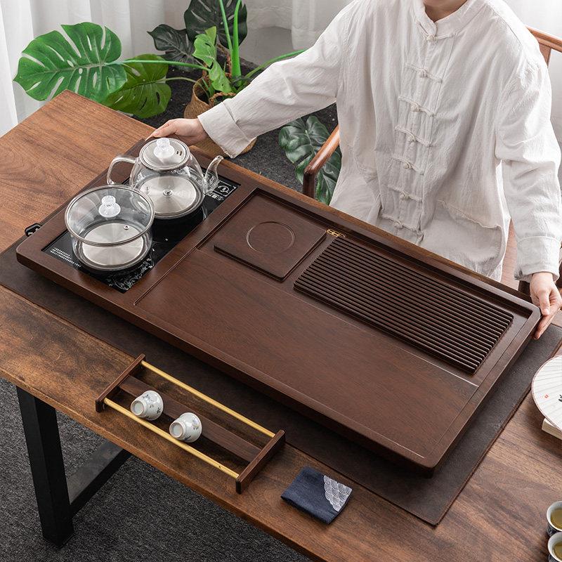 茶盘全自动套装2025全新全套茶桌功夫茶套装家用实木茶盘茶海
