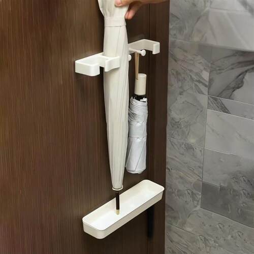 入户门雨伞架免打孔壁挂式家用置物架伞桶门口玄关挂伞架子创意新