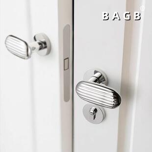 锁室内卧室个性 门把手金色磁吸静音北欧轻奢现代房门创意门锁