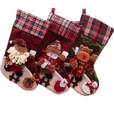 Christmas Stocking Gift Bag圣诞袜装饰品圣诞礼物袋