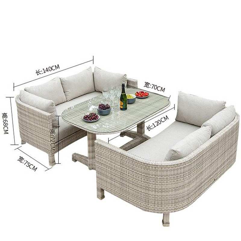 户外沙发别墅阳台休闲沙发庭院沙发组合咖啡厅酒店餐饮卡座沙发