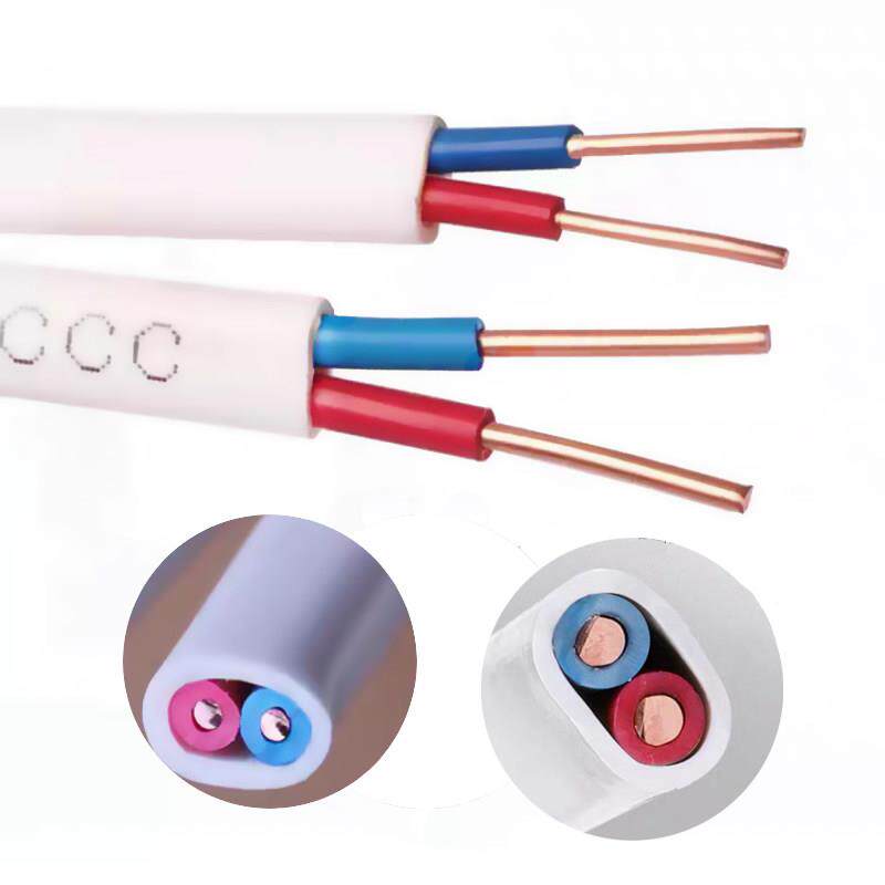 铜芯国标 BVVB RVVB 2芯x1.0 1.5 2.5 4 6平方护套线白色家装线