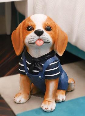 如果创意家有爱犬狗狗家居装饰品拉布拉多存钱落地树脂摆件