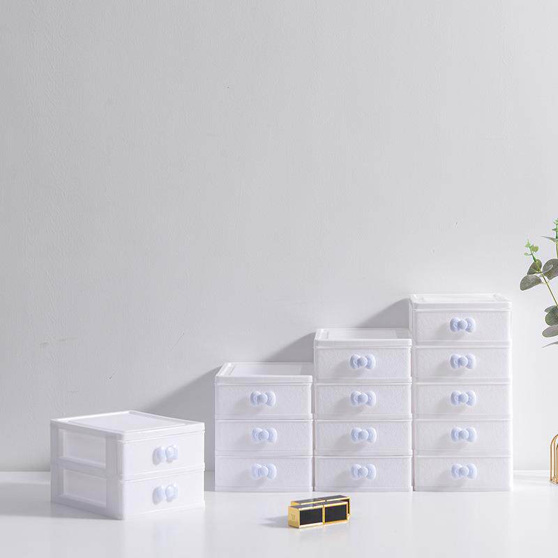 少女心透明桌面塑料收纳盒杂物收纳柜多层抽屉式化妆品收纳盒