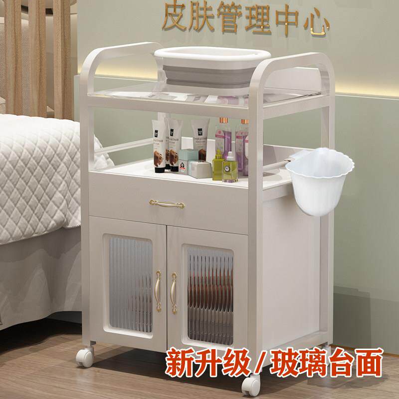 美容推车美容车小推车多功能收纳层架移动美容院专用采耳工具车新