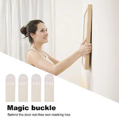 12 Pairs Double Side Hook Loop Mounting Tape Removable Wall