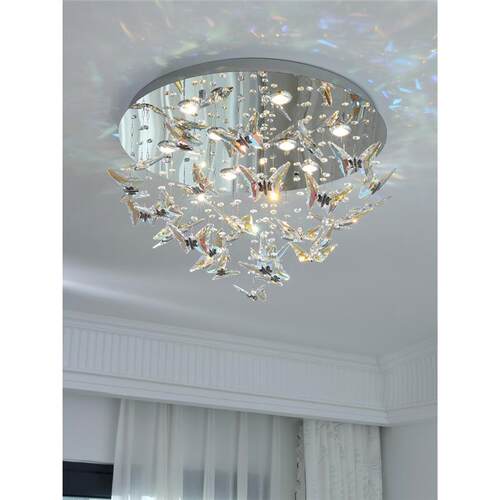 法式水晶吸顶灯卧室灯房间灯设计师款餐厅吊灯轻奢高级感客厅主灯
