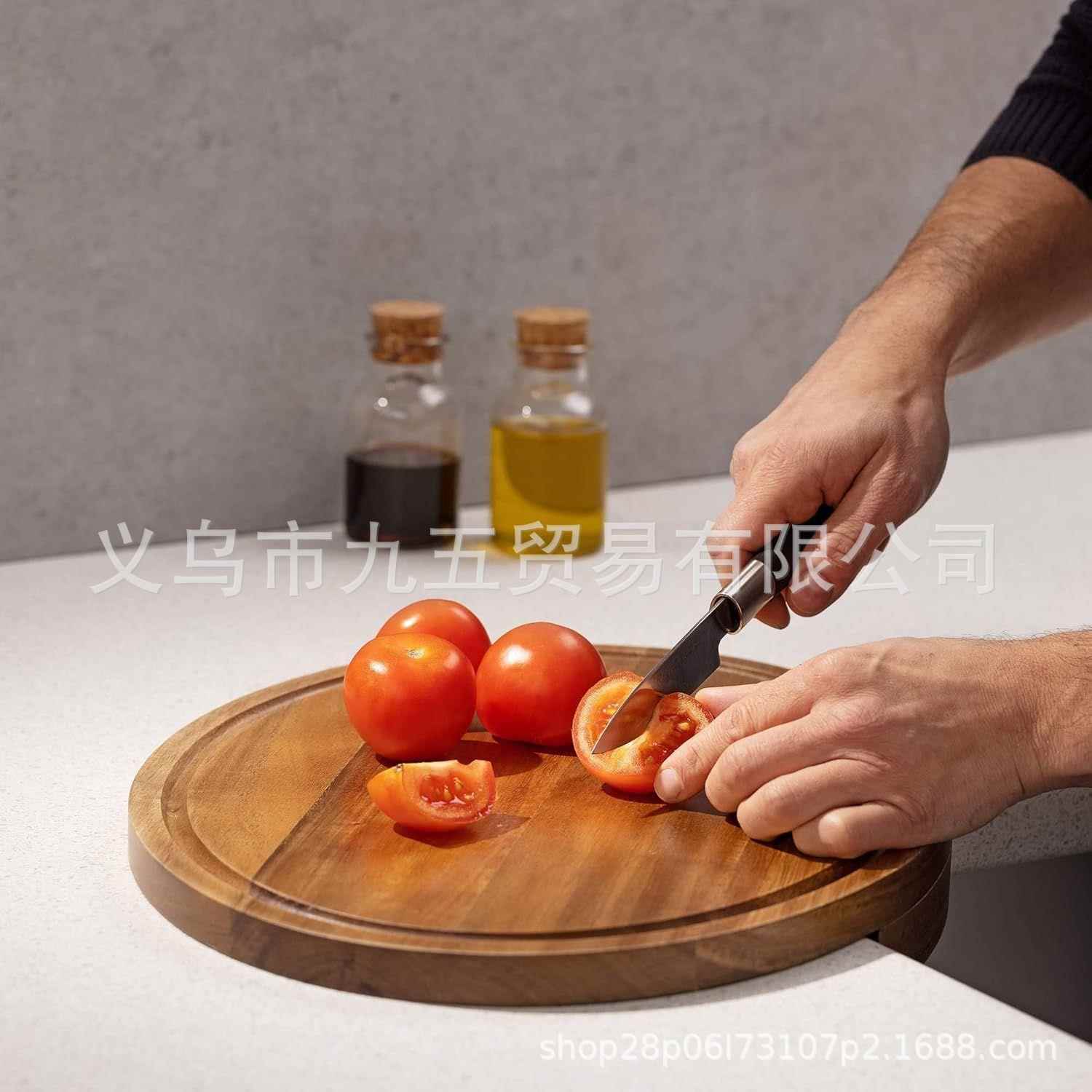 亚马逊 新款 Corner Cutting Board创意木质厨房台面角切菜板工具