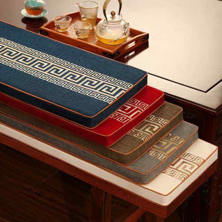 实木茶桌椅座垫长方形坐垫中式长条垫长凳板凳坐垫长沙发长椅垫子