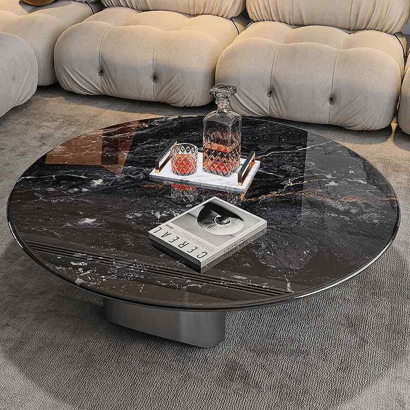 客厅家用奢石茶几超晶石简约现代2025新款圆形轻奢极简小户型网红