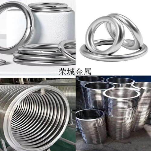 定制加工304不锈钢方管圆管盘圆矩形管扁管滚圆圈/201/316/黑铁管