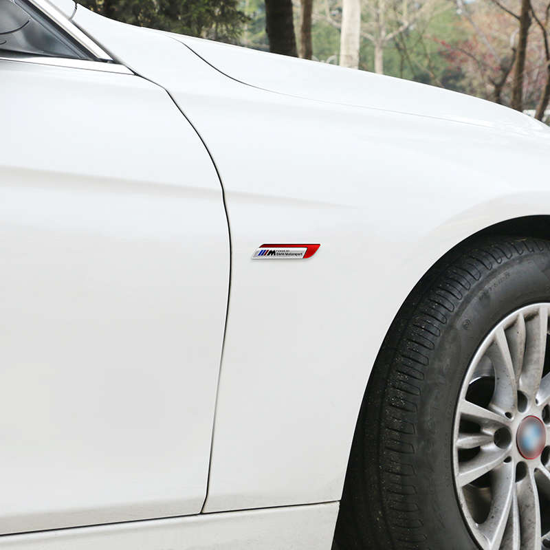 适用于宝马叶子板侧标3系7系1系X1X2X3X4X5X6改装饰车标贴M标金属