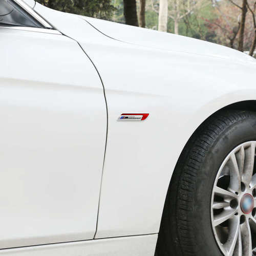 适用于宝马叶子板侧标3系7系1系X1X2X3X4X5X6改装饰车标贴M标金属