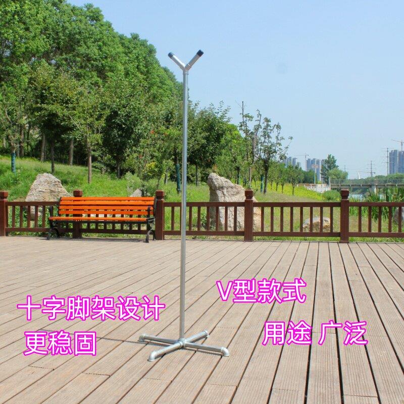 水管晾衣架晒被架镀锌钢管挂衣架落地简易凉架衣服架货架多功能
