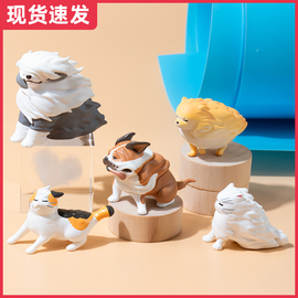 日本Qualia迎风而上的动物们正版强风动物系列手办笔架玩具摆件扭蛋公仔小玩偶潮玩可爱桌面励志礼物