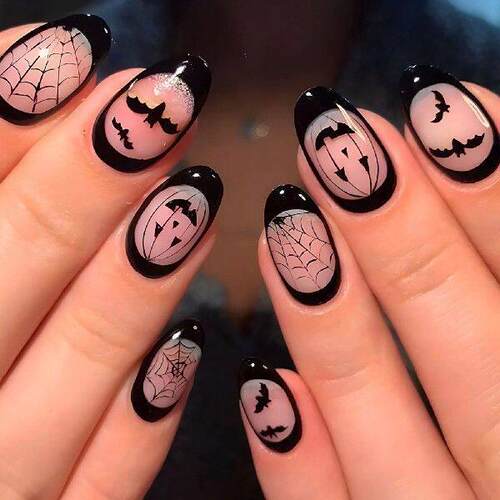 Halloween Dark Style Press-on Nail Long Lasting Full