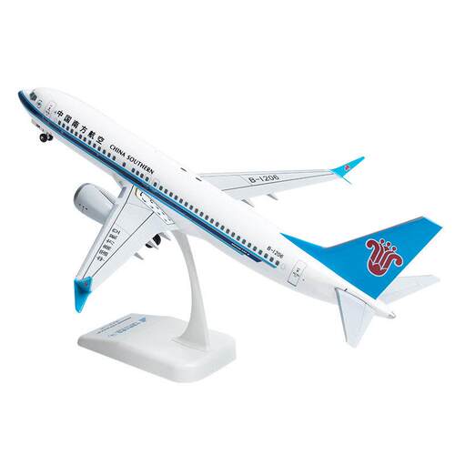 拼装仿真飞机模型波音B737MAX8中国南方航空客机礼品摆件ABS带轮