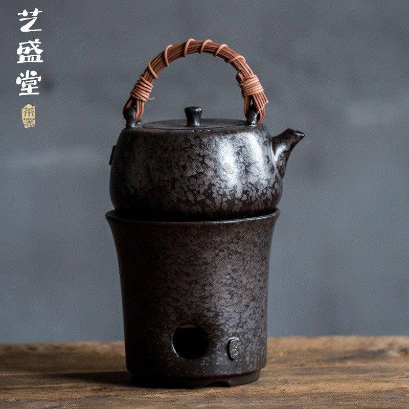 铁锈釉炭炉煮茶碳炉烧炭炉风炉小火炉木炭橄榄炭煮茶炉家用煮茶炉