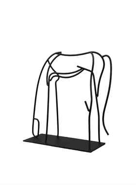 北创意抽摆象关金属线条马软装饰品欧办公室电视柜样板0442间玄家