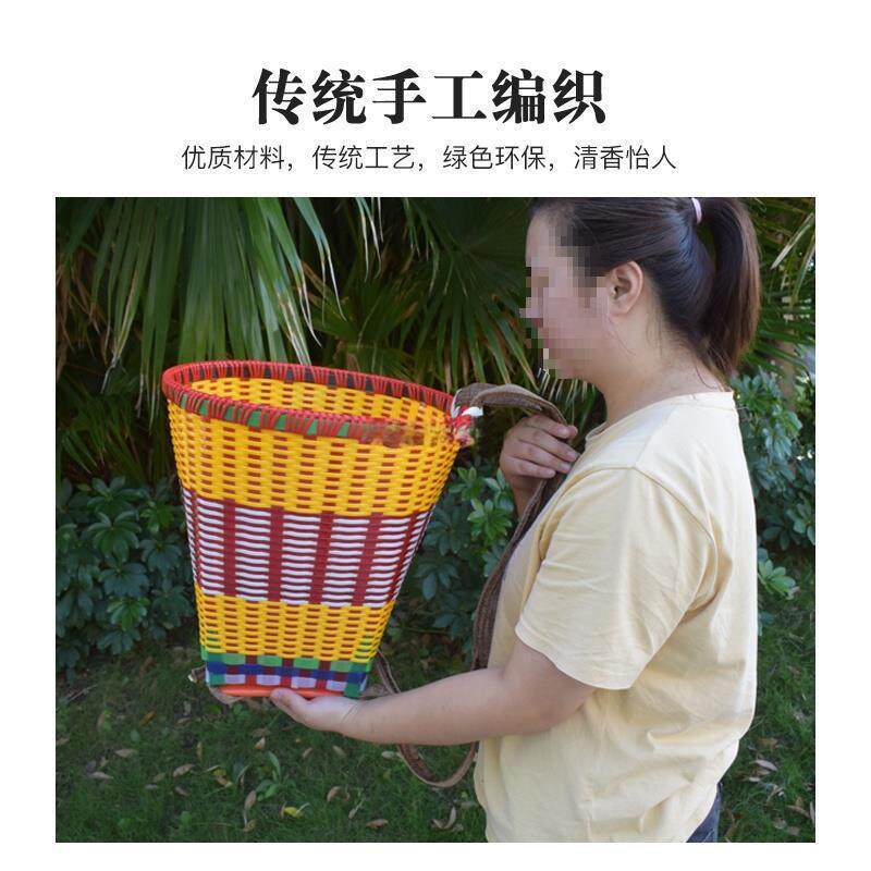 塑料背篓成号采摘钢化背篓赶集买菜舞蹈道具采茶收纳整理