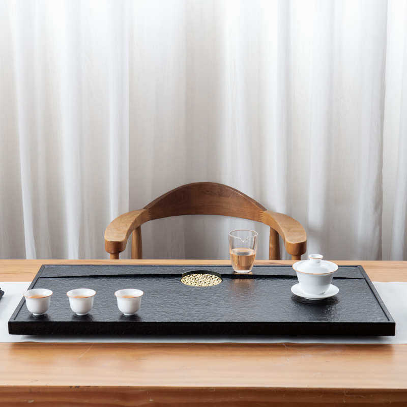 天然乌金石茶盘整块石头简约家用中式石材茶台大小号茶海茶具套装,餐饮具,茶盘,淘宝优惠券,粉丝福利购,淘宝优惠卷