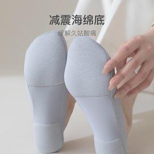 冰丝隐形袜女夏季纯色薄款不掉跟鞋短袜浅口海绵底硅胶防滑船袜