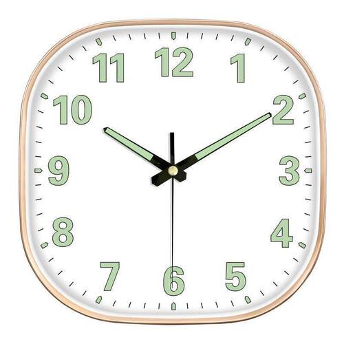 【12英寸30CM】创意简约夜光挂钟家用客厅夜光时钟静音免打孔钟表