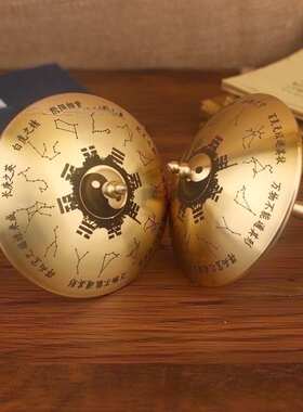 黄铜风生水起小摆件时来运转风车卦黄铜伞摆件工艺品铜雨伞八卦转